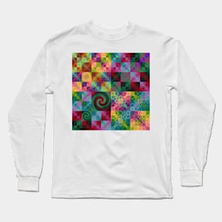 Fractal patchwork Long Sleeve T-Shirt